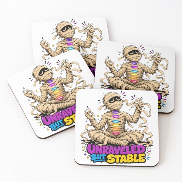 Item preview, Unraveled But Stable Mummy Yoga Meditation Quote designed and sold by chattsuede.