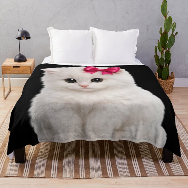 Item preview, Cute White Kitten With Red Bow designed and sold by AmirArtisanVibe.