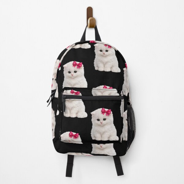 Item preview, Cute White Kitten With Red Bow designed and sold by AmirArtisanVibe.