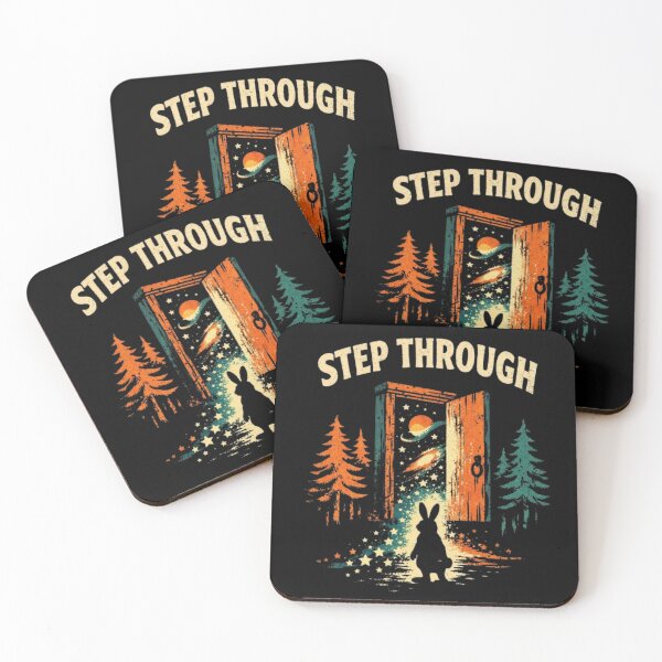 Item preview, Step Through – Surreal Rabbit Cosmic Portal Illustration designed and sold by Dogandesighn.