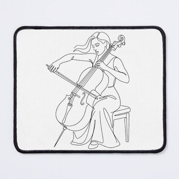 Item preview, Female Cellist Line Art – Minimalist Cello Music Design designed and sold by Nubian Style.