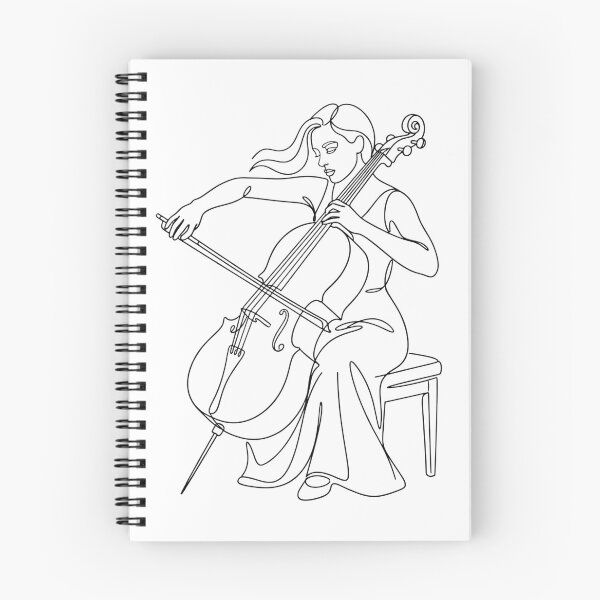 Item preview, Female Cellist Line Art – Minimalist Cello Music Design designed and sold by Nubian Style.