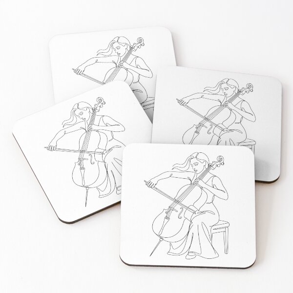 Item preview, Female Cellist Line Art – Minimalist Cello Music Design designed and sold by Nubian Style.