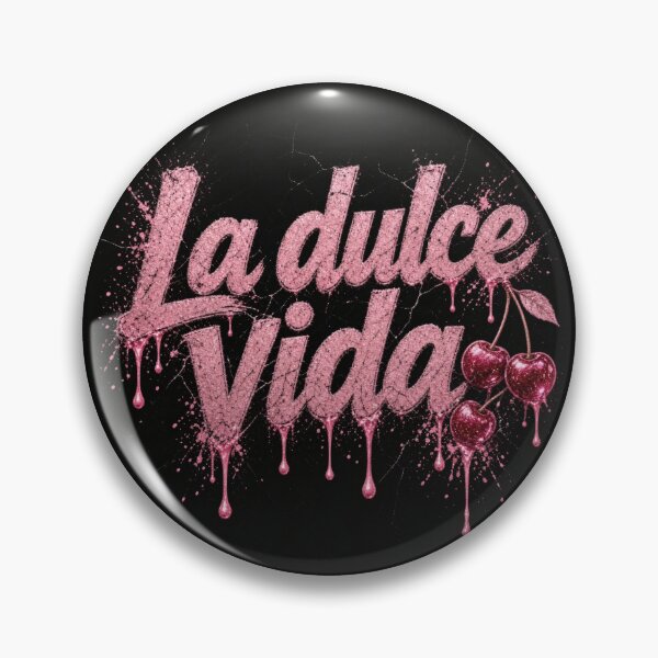 Item preview, La Dolce Vida – Pink Cherry Retro Glamour Vintage Italian Quote Design designed and sold by HappyOops.
