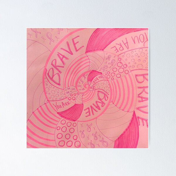 Item preview, You are BRAVE spiral Mandala designed and sold by ArtwithaFriend.