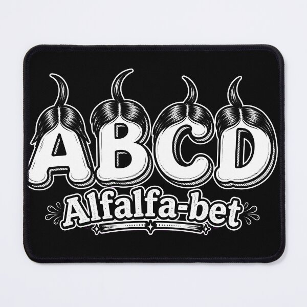 Item preview, Alfalfa-Bet - Funny Retro Alphabet Font Pun Design designed and sold by Fort Chiswell Trading Company.