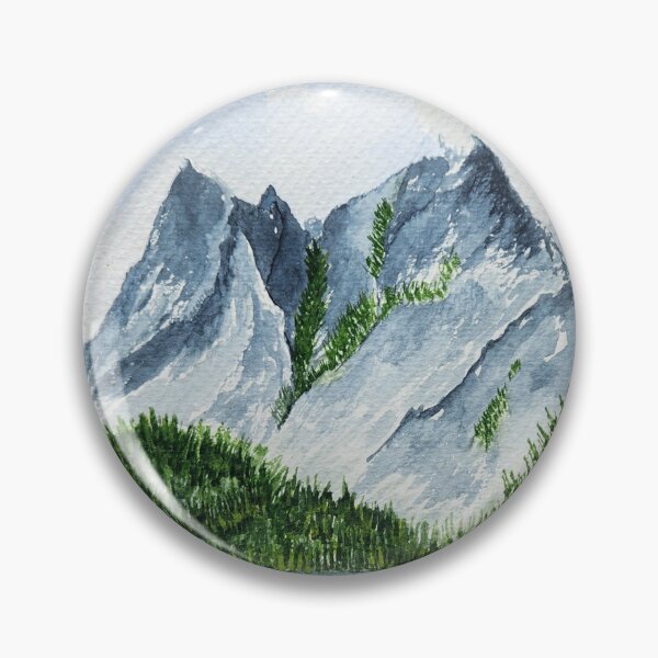 Item preview, Grand Tetons Watercolor Painting – Mountain Lake Landscape designed and sold by WilderTrail Studio.