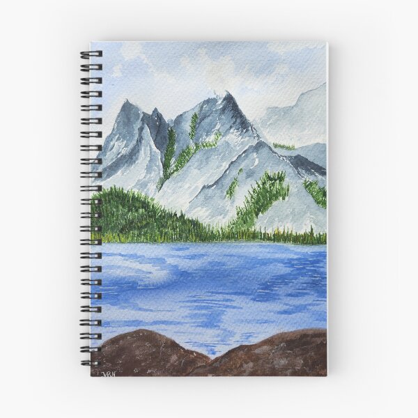 Item preview, Grand Tetons Watercolor Painting – Mountain Lake Landscape designed and sold by WilderTrail Studio.