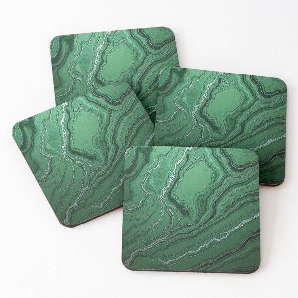 Item preview, Green Jade Marble Vein Abstract designed and sold by IntelliMindDesigns.