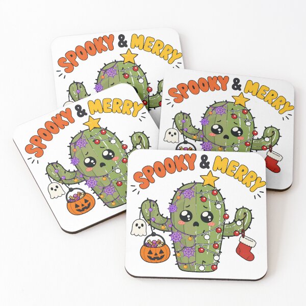 Item preview, Spooky Merry Christmas Cactus Halloween Creepmas Mashup designed and sold by chattsuede.