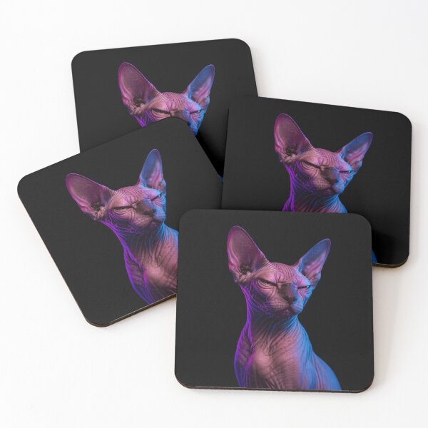 Item preview, Unimpressed Sphynx Cat Portrait Neon Halloween No Text designed and sold by Retro Whiskers.