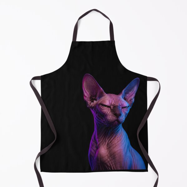 Item preview, Unimpressed Sphynx Cat Portrait Neon Halloween No Text designed and sold by Retro Whiskers.
