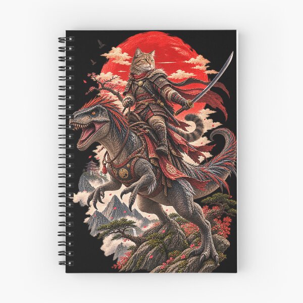 Item preview, Cat Samurai Riding Dinosaur in Japan designed and sold by keytee.