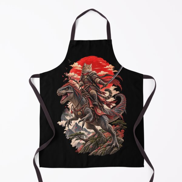Item preview, Cat Samurai Riding Dinosaur in Japan designed and sold by keytee.