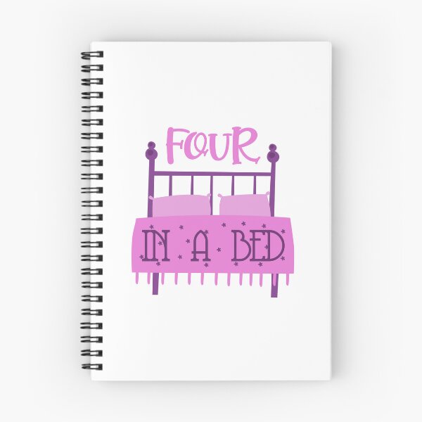 Item preview, Four In A Bed (Pink on White) designed and sold by PawsitiveMum3.