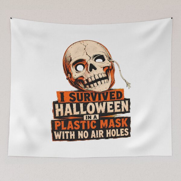 Item preview, Plastic Mask Halloween Survivor Nostalgic Skull designed and sold by chattsuede.