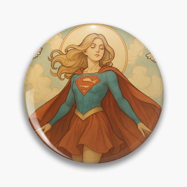 Item preview, Maiden of Might – Supergirl Art Nouveau Vintage Poster designed and sold by BravenBold.