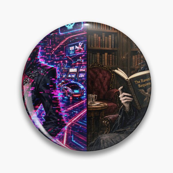 Item preview, The gamer and the goth (ai) designed and sold by UlfKindred.