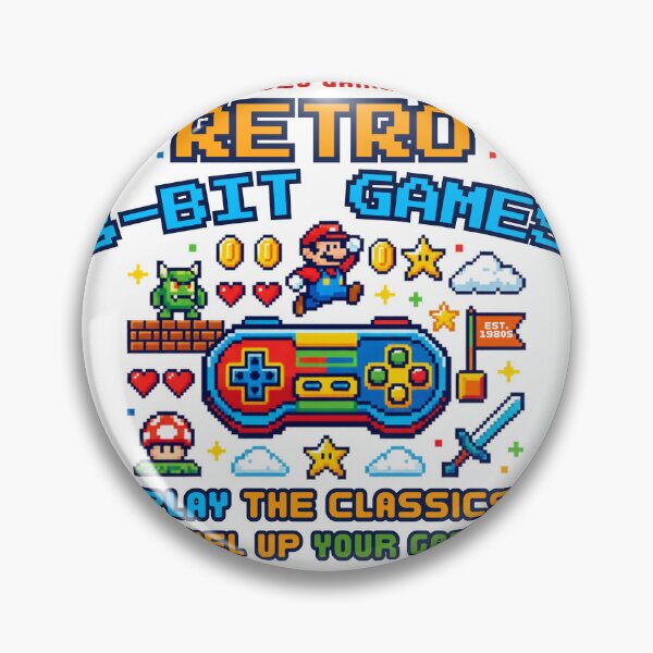 Item preview, Collecting Coins - Retro 8-Bit Gamer-MARIOOO designed and sold by rich-moda.