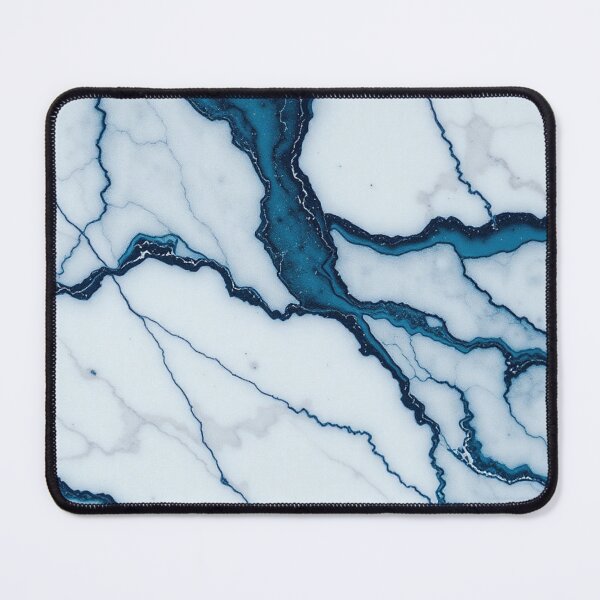 Item preview, White Blue Classic Marble Pattern designed and sold by IntelliMindDesigns.