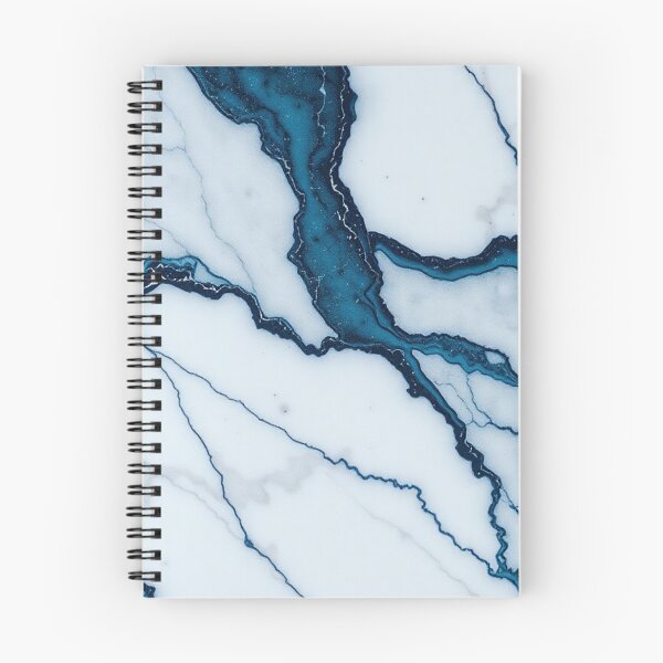 Item preview, White Blue Classic Marble Pattern designed and sold by IntelliMindDesigns.