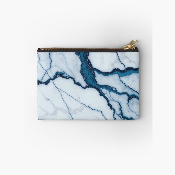 Item preview, White Blue Classic Marble Pattern designed and sold by IntelliMindDesigns.