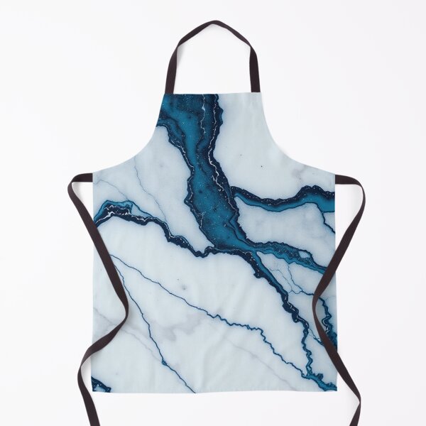 Item preview, White Blue Classic Marble Pattern designed and sold by IntelliMindDesigns.