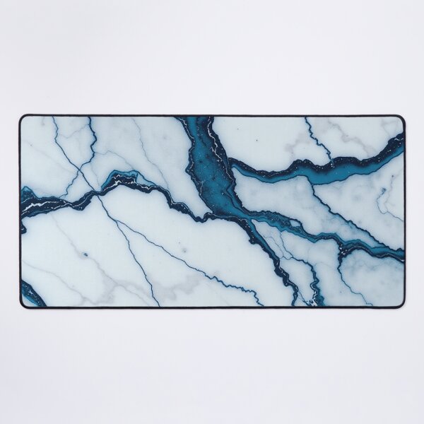 Item preview, White Blue Classic Marble Pattern designed and sold by IntelliMindDesigns.