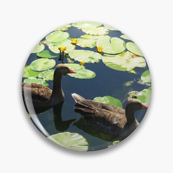 Item preview, Two Geese with Lilypads - Photo designed and sold by GenAumonier.