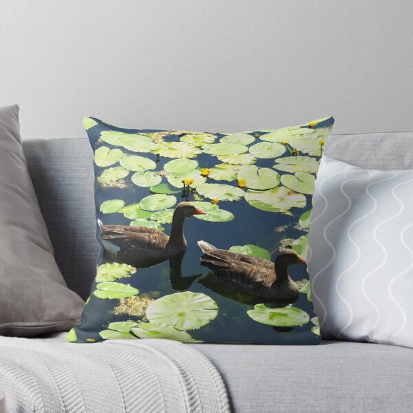 Item preview, Two Geese with Lilypads - Photo designed and sold by GenAumonier.