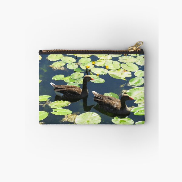 Item preview, Two Geese with Lilypads - Photo designed and sold by GenAumonier.