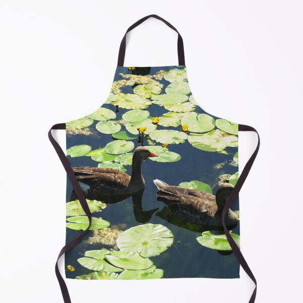 Item preview, Two Geese with Lilypads - Photo designed and sold by GenAumonier.
