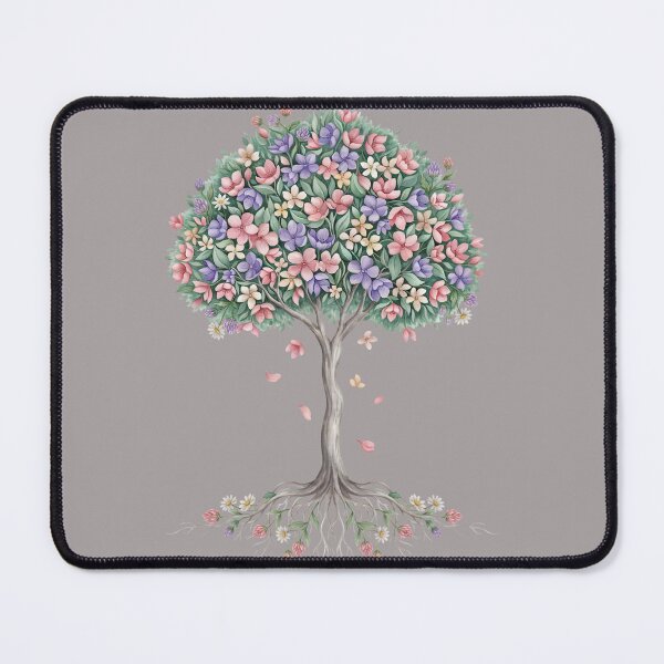 Item preview, Floral Tree of Life – Colorful Botanical Tree with Flowers and Roots designed and sold by InnerFaith.