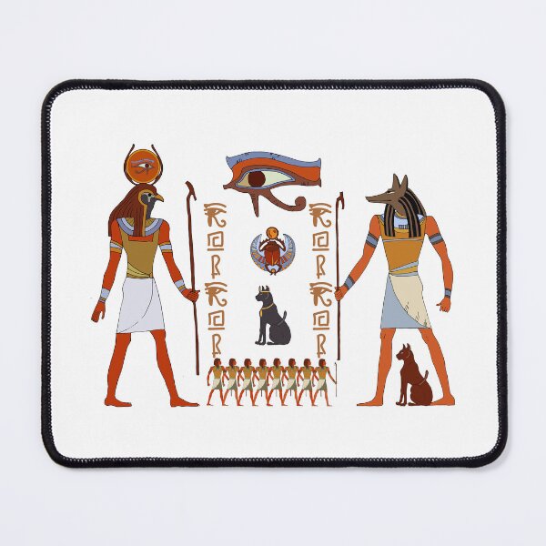 Item preview, Ancient Egyptian Deities Art | Ra and Anubis Illustration | Eye of Horus Scarab Symbol designed and sold by GulfSignature.