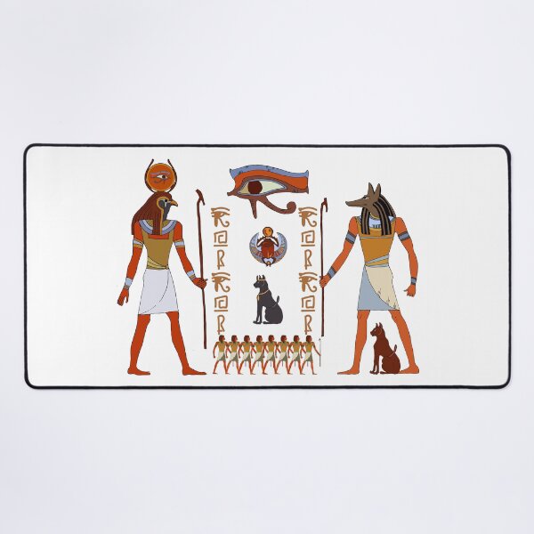 Item preview, Ancient Egyptian Deities Art | Ra and Anubis Illustration | Eye of Horus Scarab Symbol designed and sold by GulfSignature.