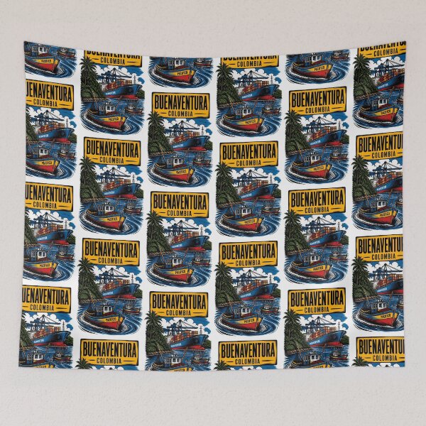 Item preview, Buenaventura Colombia Vintage Travel Tourism designed and sold by TravelersGems.