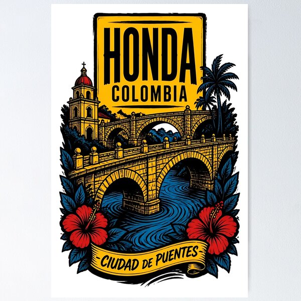 Item preview, Honda Colombia Vintage Travel Tourism designed and sold by TravelersGems.