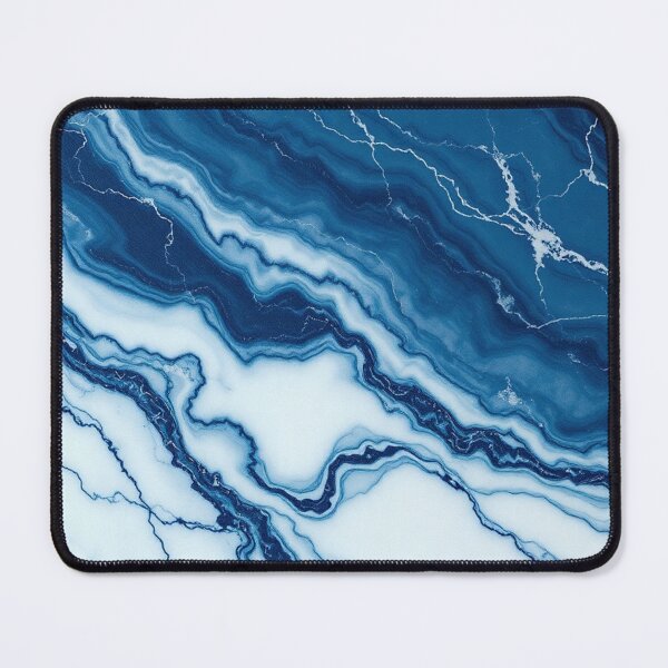 Item preview, Blue White Fluid Marble Swirl designed and sold by IntelliMindDesigns.