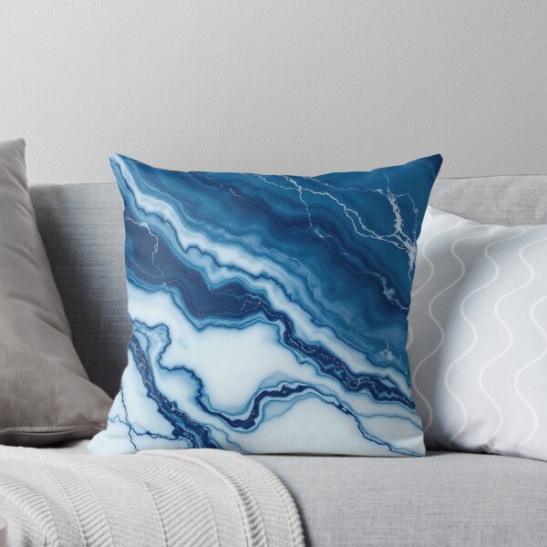 Item preview, Blue White Fluid Marble Swirl designed and sold by IntelliMindDesigns.