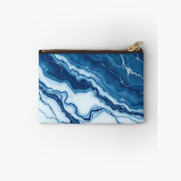 Item preview, Blue White Fluid Marble Swirl designed and sold by IntelliMindDesigns.