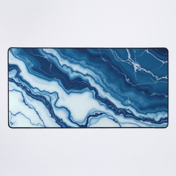 Item preview, Blue White Fluid Marble Swirl designed and sold by IntelliMindDesigns.