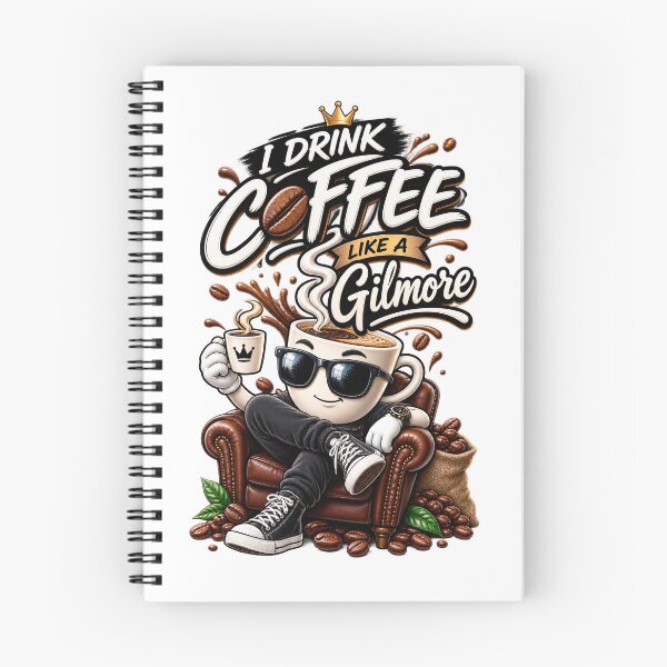 Item preview, I Drink Coffee Like A Gilmore Mascot Cartoon designed and sold by FlatInkStudio.