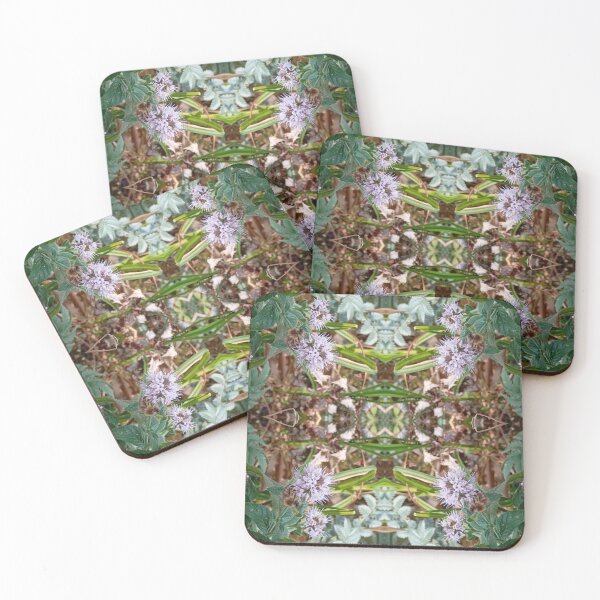 Item preview, Flower being foraged by a bee in nature, mirror image designed and sold by lyloubeaupere.