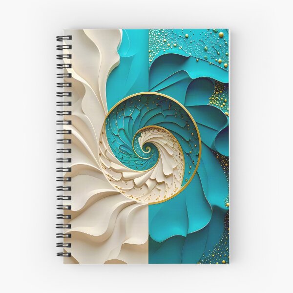 Item preview, Ocean Turquoise and Alabaster Ribbon Vortex designed and sold by Vicky Brago-Mitchell®.