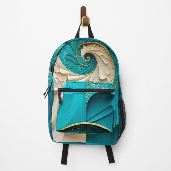 Item preview, Ocean Turquoise and Alabaster Ribbon Vortex designed and sold by Vicky Brago-Mitchell®.
