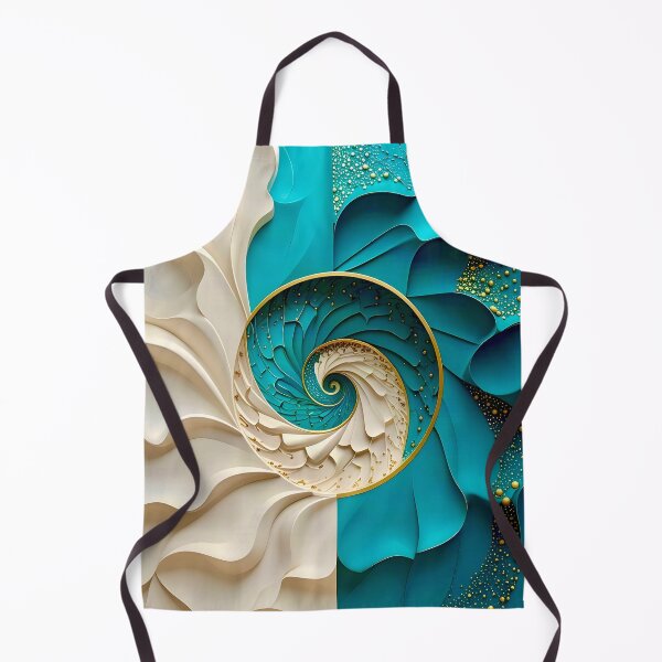 Item preview, Ocean Turquoise and Alabaster Ribbon Vortex designed and sold by Vicky Brago-Mitchell®.