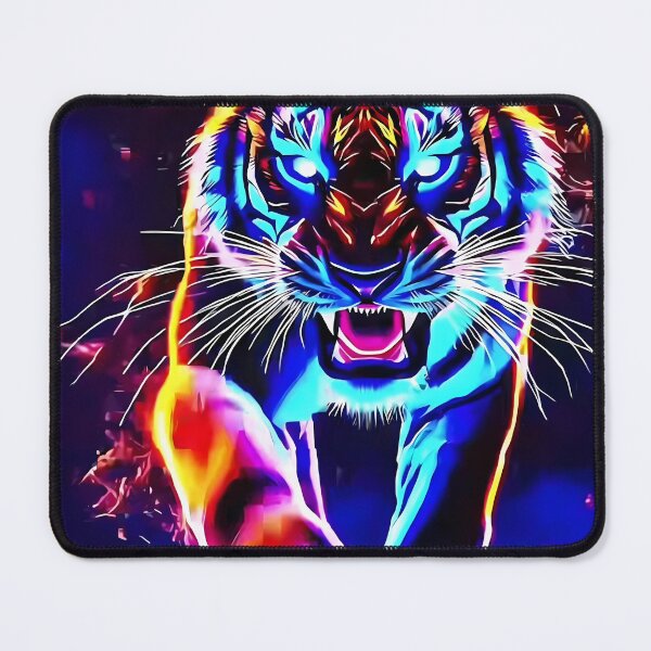 Item preview, Cyberpunk Neon Tiger Art designed and sold by NeonRealmsStudio.