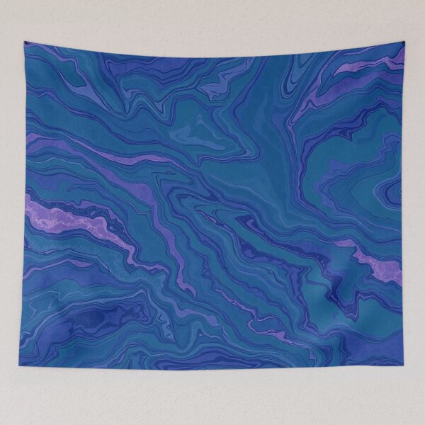 Item preview, Blue Purple Fluid Swirl Abstract designed and sold by IntelliMindDesigns.