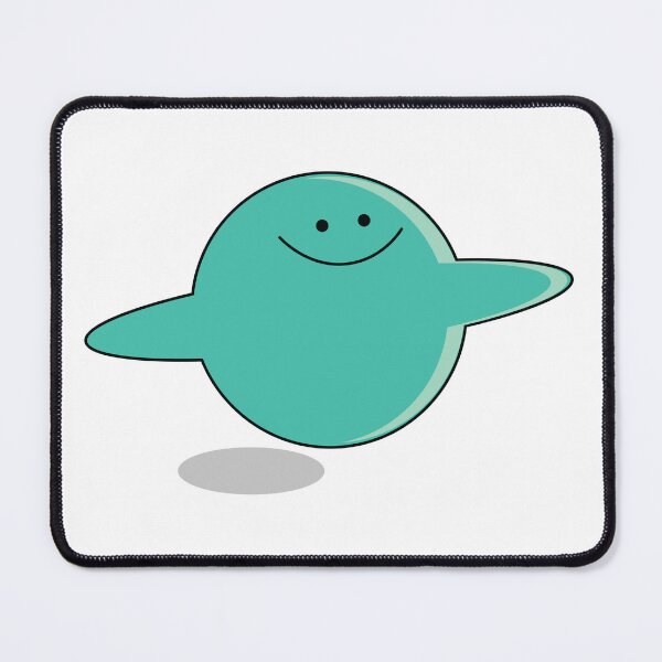 Item preview, Cute Smiling UFO Saucer Sticker for Kids Neon Blue  designed and sold by Rolographics1.
