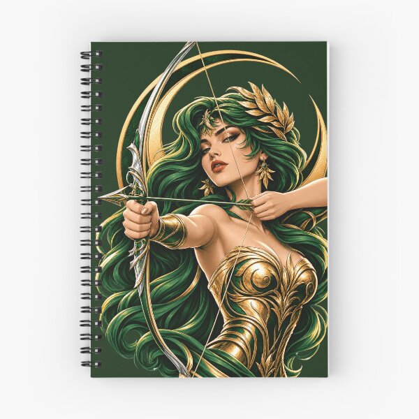 Item preview, Artemis Greek Goddess of the Hunt with Bow and Golden Armor designed and sold by MythicMood.